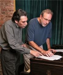 Dave Valentin and Bill O'Connell work out the charts..